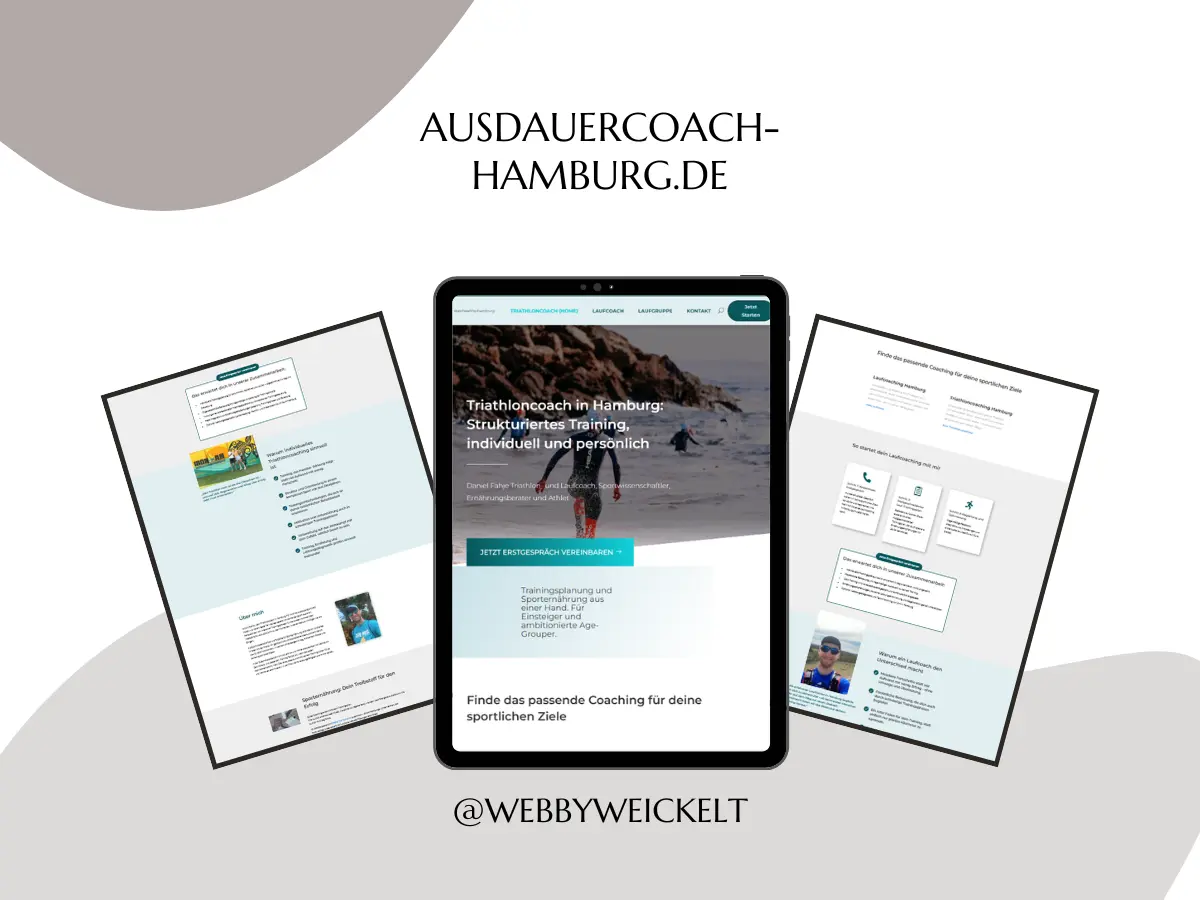 Webdesign Referenz Ausdauercoach Hamburg - Redesign für Triathlon und Lauftraining
